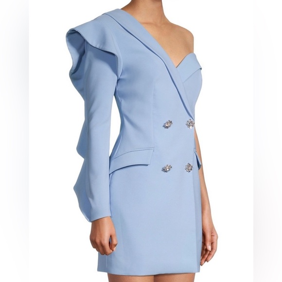 NWT BLOGGER’S FAVORITE LAVISH ALICE LUXURY ONE RUFFLE SLEEVE BLAZER DRESS - Picture 5 of 17